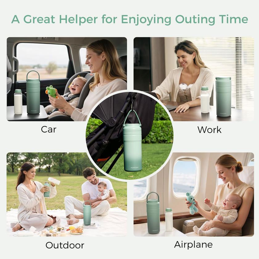 Momcozy Portable Breast Milk Cooler for Travel, 24H Ice-Free Cooling Breastmilk Storage Bottles 12oz Container, Leak Proof Outdoor Small Freezer, Baby Breastfeeding Essential Gift for New Moms 🍁 All In One Marketplace Canada