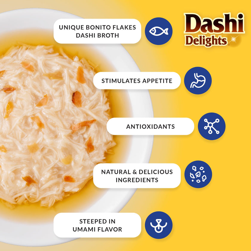 INABA Dashi Delights for Cats, 70 gram Cup, 12 Cups Total, Seafood Variety 🍁 All In One Marketplace Canada
