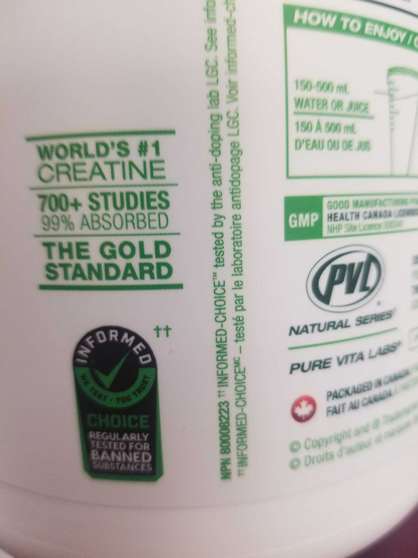 PVL 100% Pure Creatine Monohydrate Powder – Micronized Supplement for Women & Men, Unflavoured Amino Acids & Beta Alanine Friendly, Informed-Choice Tested, 1000 g (200 Servings) 🍁 All In One Marketplace Canada