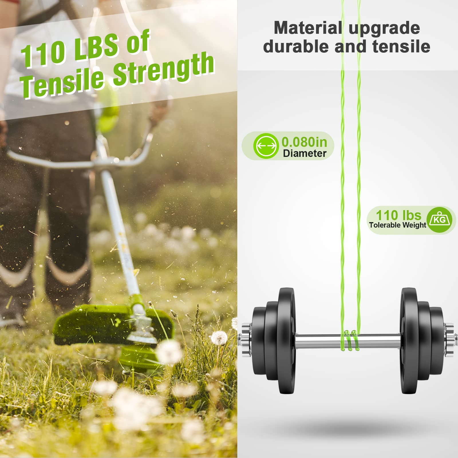 15 Pcs AC80RL3 Replacement Trimmer String for Ryobi One Plus+,0.080 lnch Diameter String Trimmer Refll and AC14HCA Cover Cap Compatible with Ryobi 18v,24v,and 40v Cordless Trimmers(12 Spools+3 Caps) 🍁 All In One Marketplace Canada