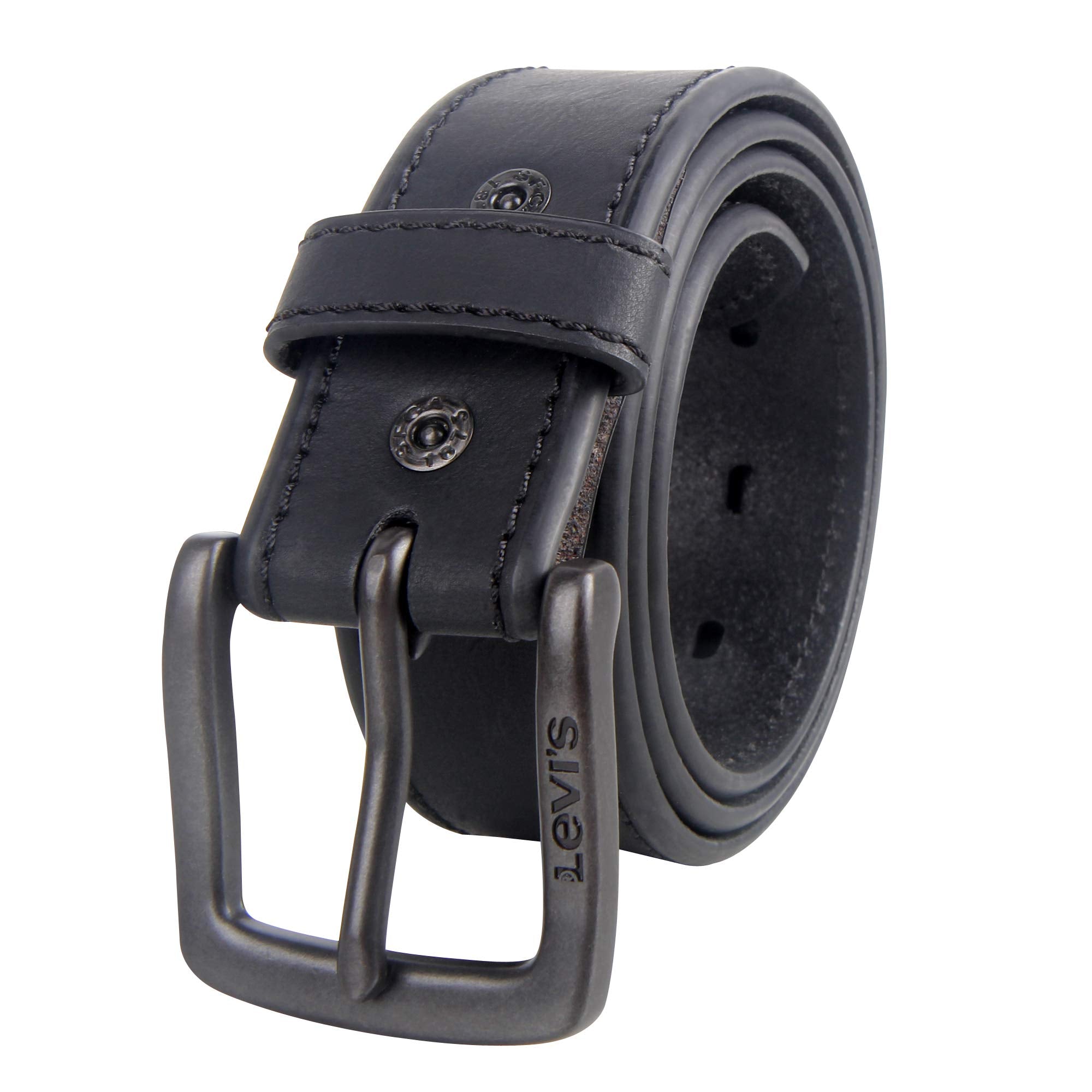 Levi's Casual Belt-Dress for Men Jeans with Thick Strap and Buckle, Matte black, Extra-Large (42-44) 🍁 All In One Marketplace Canada