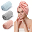 CZZXI 3 PCS Microfiber Hair Towel, Hair Wraps for Women Wet Hair, Fast Drying Hair Turban, Anti Frizz Head Towels Wrap for Curly Hair (Grey, Pink, Blue) 🍁 All In One Marketplace Canada
