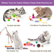Retro Shaw Cat Toys Set 33 Pack, Cat Play Tunnel for Indoor Cats Kitty, Kitten Toys Include 2 Collapsible Cat Tunnels Tube Tent, Cat Feather Teaser Wand Springs Rainbow Bell Crinkle Ball Mouse Pompom 🍁 All In One Marketplace Canada