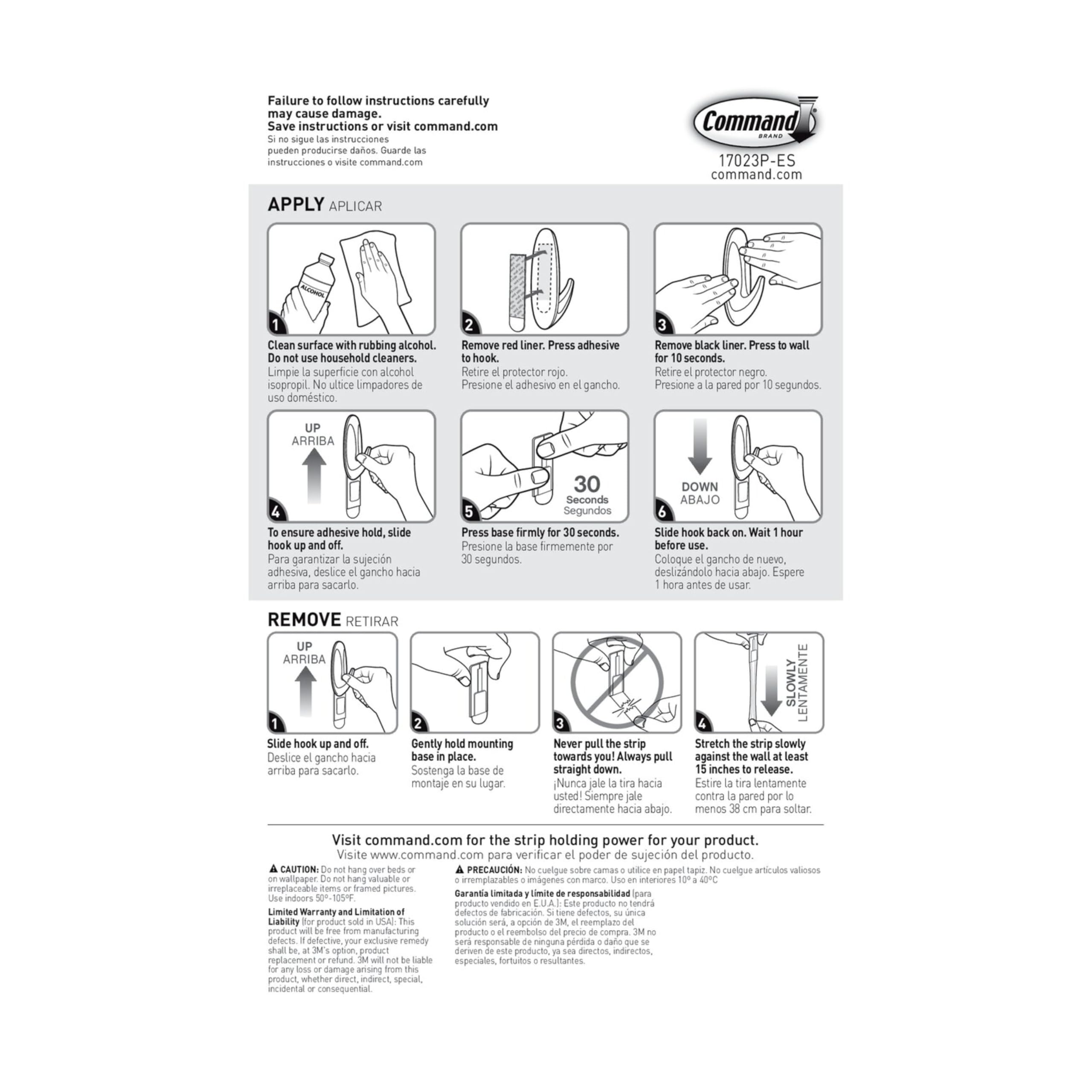 Command Large Refill Adhesive Strips, Damage Free Hanging Wall Adhesive for Large Indoor Wall Hooks, No Tools Removable Adhesives for Living Spaces, 20 White Command Strips 🍁 All In One Marketplace Canada