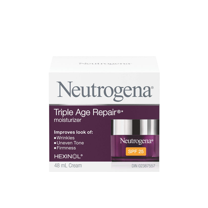 Neutrogena Anti Aging Face Cream SPF 25, Triple Age Repair for Wrinkles, Tone, and Firmness, 48 mL 🍁 All In One Marketplace Canada