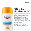 Eucerin Complete Hydration Ultra-Light Fluid Sunscreen, Daily Face Sunscreen SPF 50 With Hyaluronic Acid, Body SPF 50 Lotion with UVA-UVB Sun Protection, Fragrance Free & Non Greasy, 50 ml 🍁 All In One Marketplace Canada