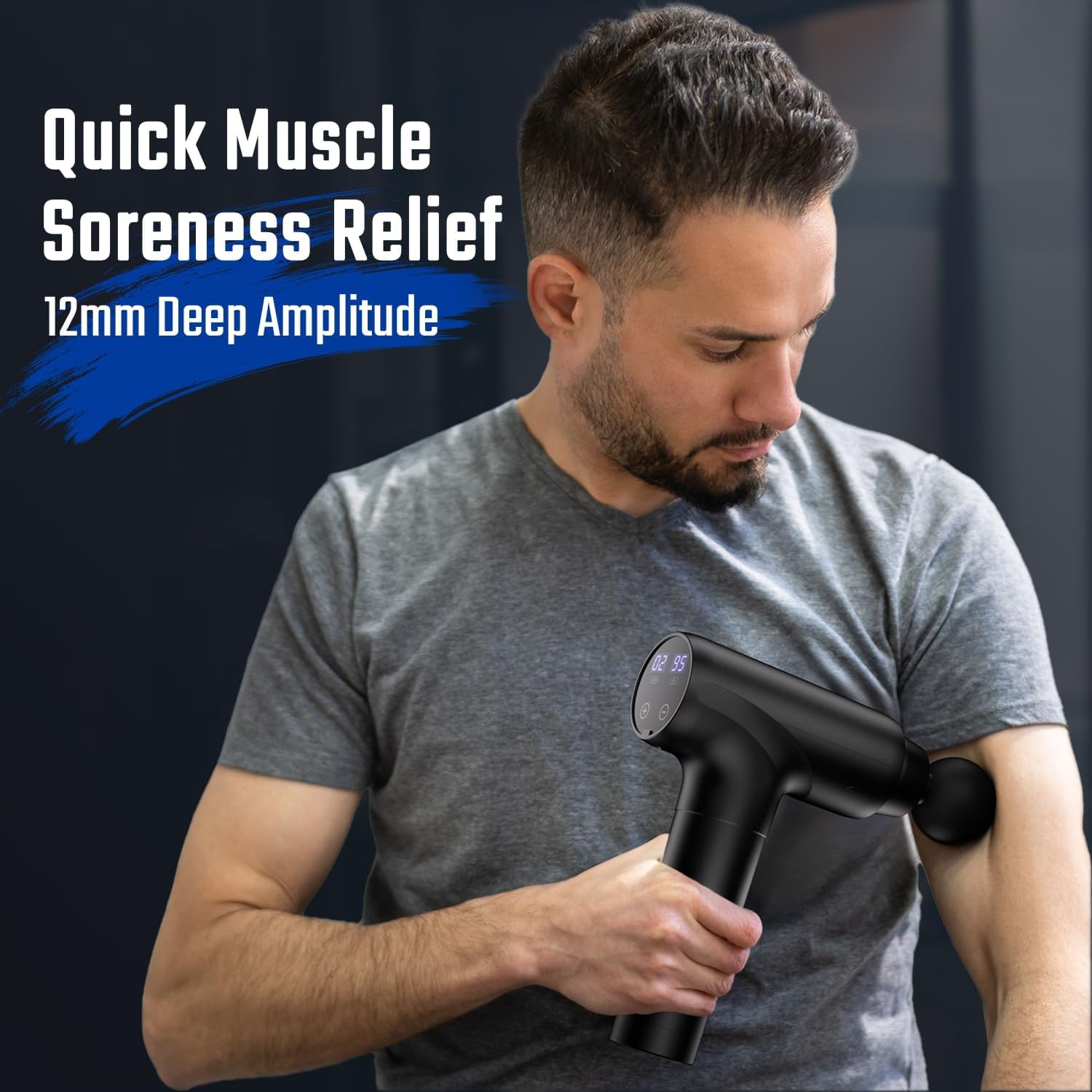 cotsoco Massage Gun Deep Tissue, Muscle Massage Gun with 9 Attachment Heads 20 Speeds & Silent Brushless Motor Cordless, Handheld Percussion Back Massager Gun for Athletes, Mothers Day Gifts for Mom Dad Women Men (Black) 🍁 All In One Marketplace Canada