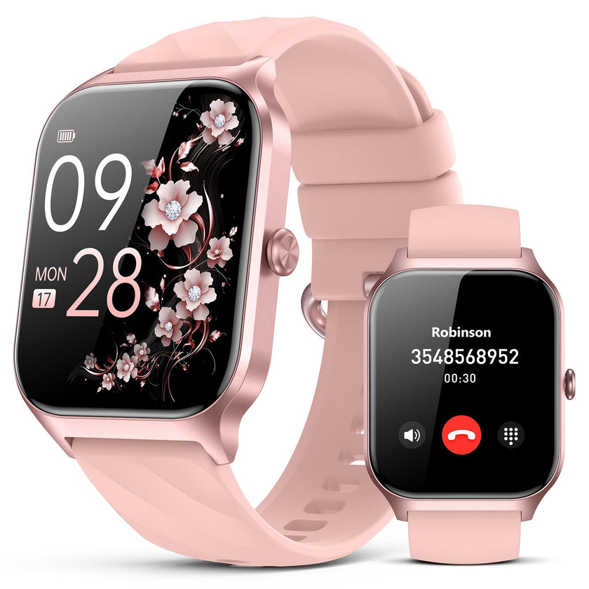 Smart Watch for Women Men - Answer/Make Call, Fitness Tracker Smartwatch for Android iPhone Compatible, Sleep Female Cycle, 120+ Sports Modes Step Counter (Classic, Pink, 1.83) 🍁 All In One Marketplace Canada