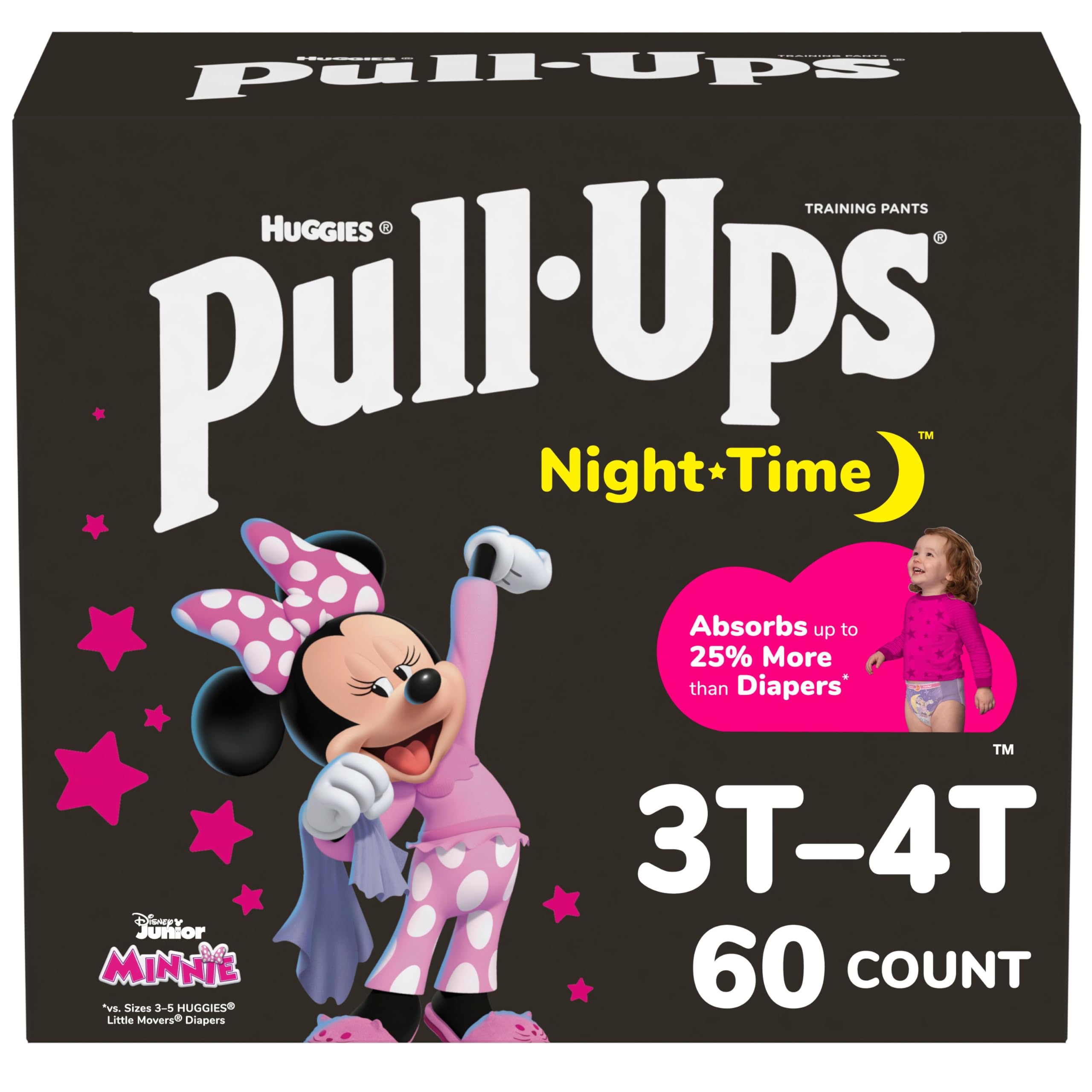 Pull-Ups Girls Potty Training Underwear, Easy Open Training Pants 3T-4T, Pull-Ups Night-Time for Toddlers, 60 ct, Giga Pack 🍁 All In One Marketplace Canada