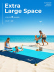 SOLNERY Large Beach Blanket Sand Proof Water Resistant, Beach Mat Sand Free Waterproof, Windproof, Stylish & Skin-Friendly, 8.2 x 6.8 ft, Fits 1–8 People, for Seaside, Picnic & Outdoor(Ocean Blue) 🍁 All In One Marketplace Canada
