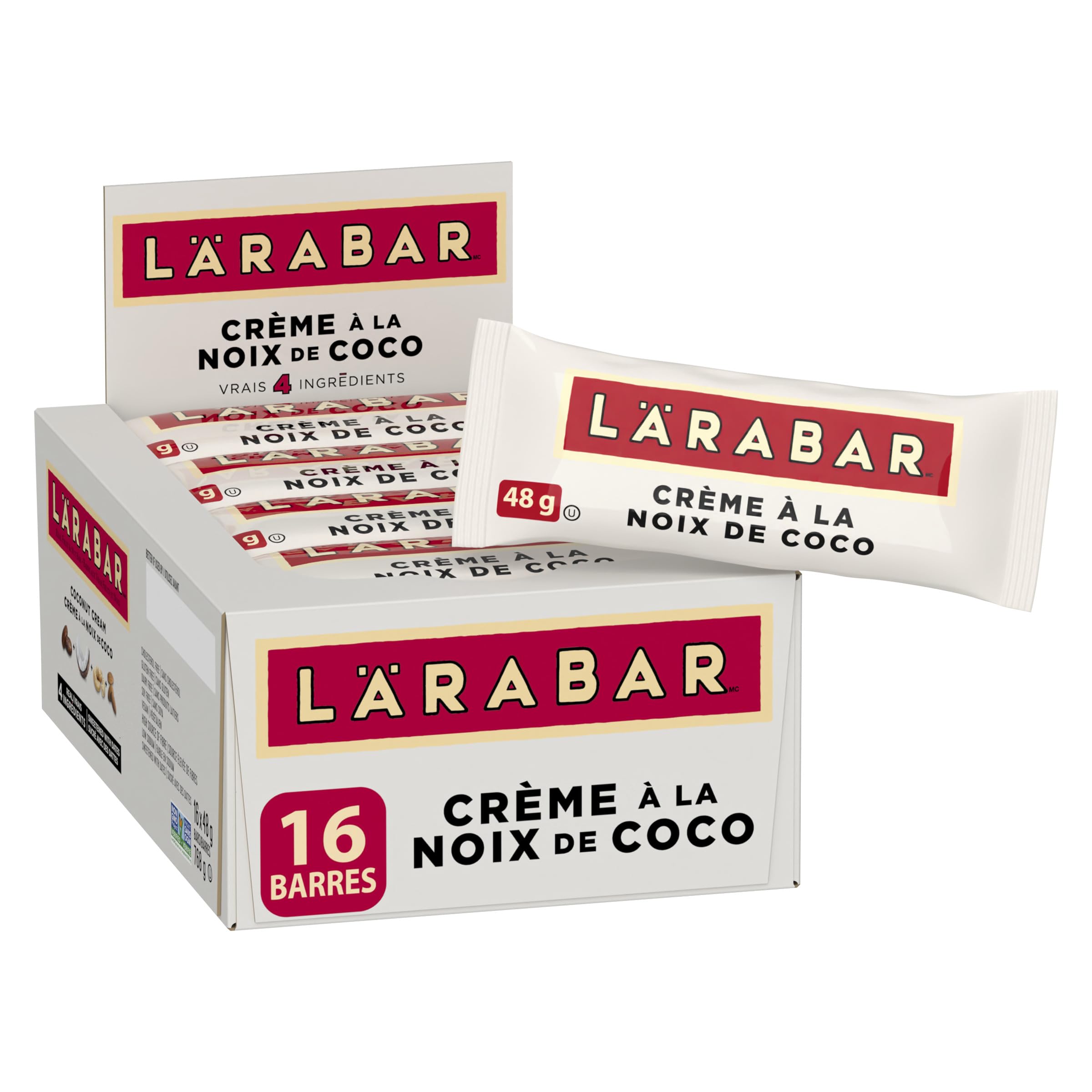 LÄRABAR Coconut Cream, Fruit and Nut Energy Bar, Pack of 16 Bars, Gluten Free, Vegan, Family Pack, Snack Bars, 768 Grams Package 🍁 All In One Marketplace Canada