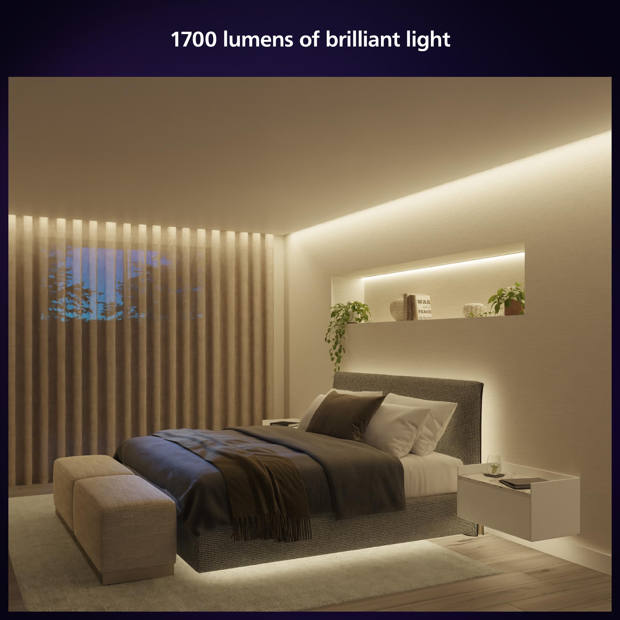 Philips Hue Indoor 3M (10FT) Smart LED Solo lightstrip Base Kit - 1 Pack - Control with Hue App - Works with Alexa, Google Assistant and Apple HomeKit 🍁 All In One Marketplace Canada