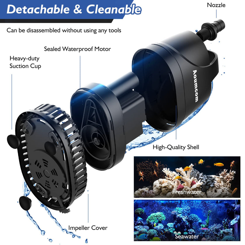 Aoumcom 200GPH Submersible Water Pump, 10W Water Fountain Pump, Aquarium Pump, 750L/H Water Pump with 7ft Power Cord for Garden Fountain, Water Table, Waterfall, Fish Tank, Pond, Hydroponics 🍁 All In One Marketplace Canada