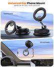 BOSILLEY Magnetic Car Phone Mount for MagSafe, Strong Suction Cup Phone Holder for Car Dashboard & Windshield, 360° Rotatable & Foldable, Adjustable Cell Phone Holder for Car, Fits iPhone 12–17 Series 🍁 All In One Marketplace Canada