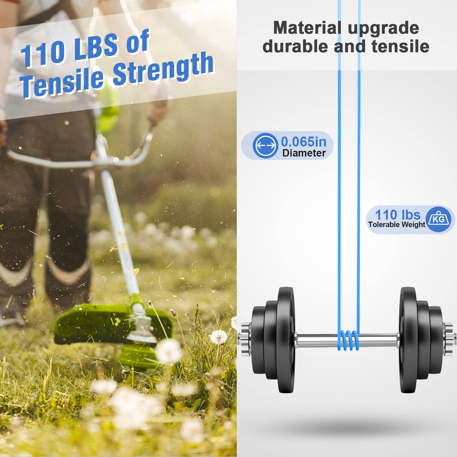 15 Pcs AC14RL3A Replacement Weed Wacker String for Ryobi One+, 0.065'' String Trimmer Refill and AC14HCA Cover Cap Compatible with Ryobi 18v, 24v, and 40v Cordless Trimmers (12 Spools+3 Caps) 🍁 All In One Marketplace Canada
