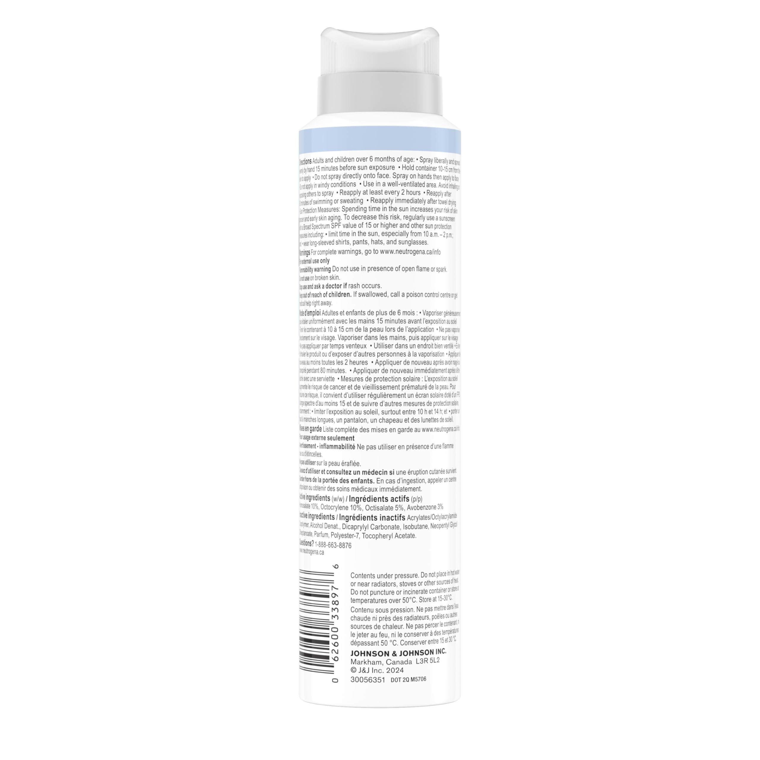 Neutrogena Ultra Sheer Body Mist Sunscreen Spray SPF 45 for UVA/UVB Broad Spectrum Sun Protection, Lightweight, Water-Resistant, Oil-Free & Non-Comedogenic, Oxybenzone-free, 141g 🍁 All In One Marketplace Canada