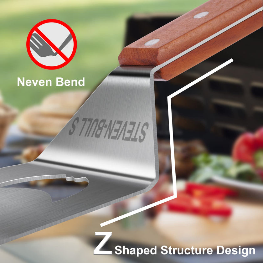 BBQ Accessories for Grill, 7 in 1 Grill Spatula with Fork,17 Inch Barbecue Tools, Dad Gifts, Gifts for Men, Dad, Husband 🍁 All In One Marketplace Canada