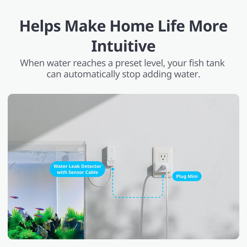 No Hub Required WiFi Water Sensor, Smart Water Leak Detector, 100dB Adjustable Alerts & App Alerts, IP67 Waterproof, Wireless Detector for Home with 1m Sensing Cable (Support 2.4G) 🍁 All In One Marketplace Canada
