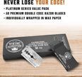 Viking Revolution 50x Safety Razor Blades Men - Platinum Japanese Stainless Steel Double Edge Razor Blade For A Smooth, Precise And Clean Shave - Razor Blades Double Edge - Safety Razor Blade 🍁 All In One Marketplace Canada