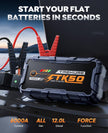TREKURE 6000A Booster Pack, 26800mAh Jump Starter for Car Battery, All Gas/12L Diesel Portable Car Battery Power Pack, Safe Jumper Cables with Fast Charge & LED Light 🍁 All In One Marketplace Canada