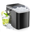 Sweetcrispy Countertop Ice Maker with Handle, 26lbs/24H Portable Ice Machine, 9 Bullet Ice Cubes Ready in 6 Mins, Self-Cleaning, Quiet Compact Ice Maker for Home, Kitchen, RV, Camping, Black 🍁 All In One Marketplace Canada