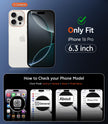 FNTCASE for iPhone 16 Pro Case: Clear Magnetic Phone Cases with Screen Protector Slim Anti Yellowing Rugged Shockproof Protective Transparent Cell Phone Cover (A-Clear Magnetic) 🍁 All In One Marketplace Canada