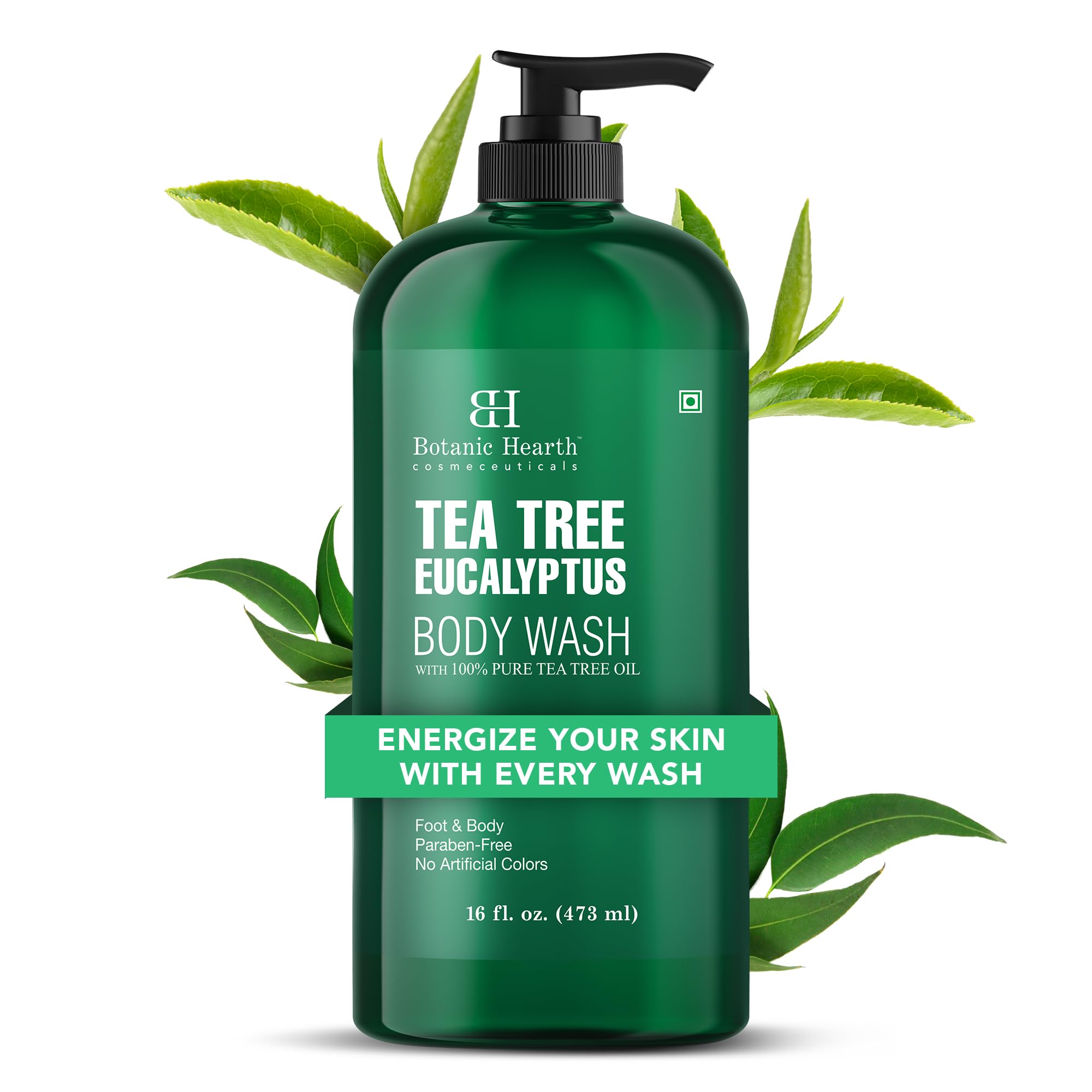 Botanic Hearth Eucalyptus Tea Tree Body Wash | Shower Gel - 16 fl oz | for Men and Women | Antifungal, Moisturizing & Soothing Formula with Natural Oils 🍁 All In One Marketplace Canada