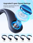 JISULIFE Portable Neck Fan, Hands Free Bladeless Fan, 4000 mAh Battery Operated Wearable Personal Fan, Leafless, Rechargeable, Headphone Design,5 Speeds Gifts for Women Men- Dark Blue 🍁 All In One Marketplace Canada