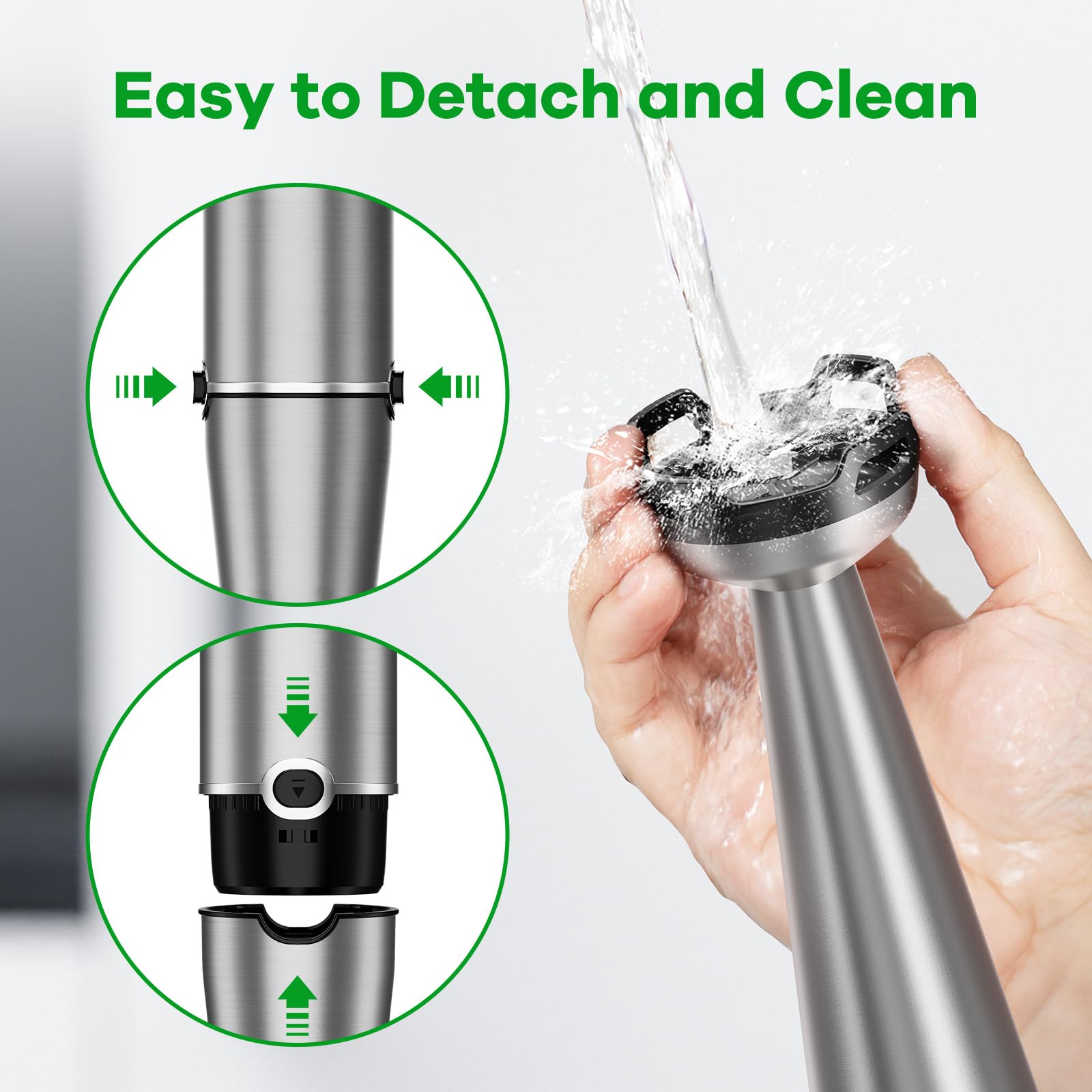 Immersion Blender Handheld Corded Hand Blenders Set 1100W, Trigger Variable Speed 5 in 1 Stick Emulsifier with Chopper, Whisk and Frother for Soup, Baby Food and Smoothies 🍁 All In One Marketplace Canada