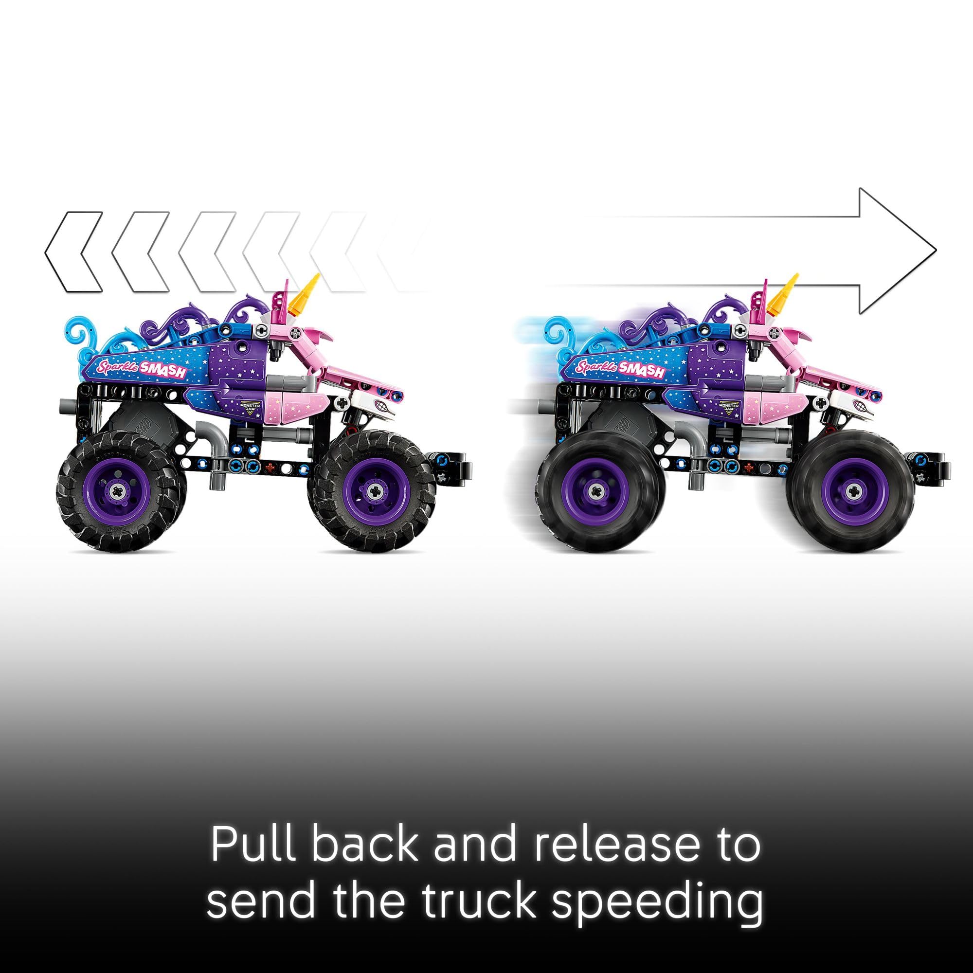 LEGO Technic Monster Jam Sparkle Smash Pull-Back Truck Toy for Boys & Girls - Monster Truck Building Toy W/Pull-Back Racing Action for Kids, Ages 7+ - Gift Idea for Birthdays - 42220 🍁 All In One Marketplace Canada