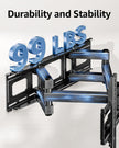 MOUNTUP TV Wall Mount for 26-65 Inch Flat Curved LED LCD Screen TVs Full Motion TV Mount, Tilt Swivel Extension Wall Mount TV Bracket with Dual Articulating Arms, Max VESA 400x400mm, Holds up to 99lbs 🍁 All In One Marketplace Canada