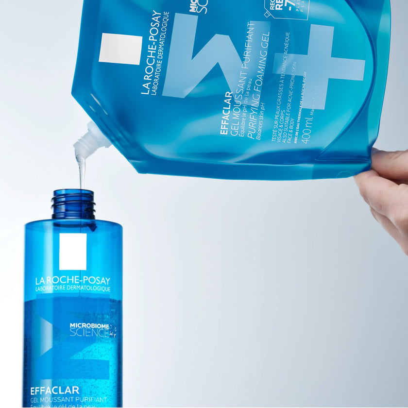 La Roche Posay Face Wash Gel Cleanser Refill, Effaclar Gentle Purifying Foaming Gel for Oily and Sensitive Acne-Prone Skin. Alcohol-free, Soap-Free, Paraben-free, Non-Comedogenic, 400mL 🍁 All In One Marketplace Canada