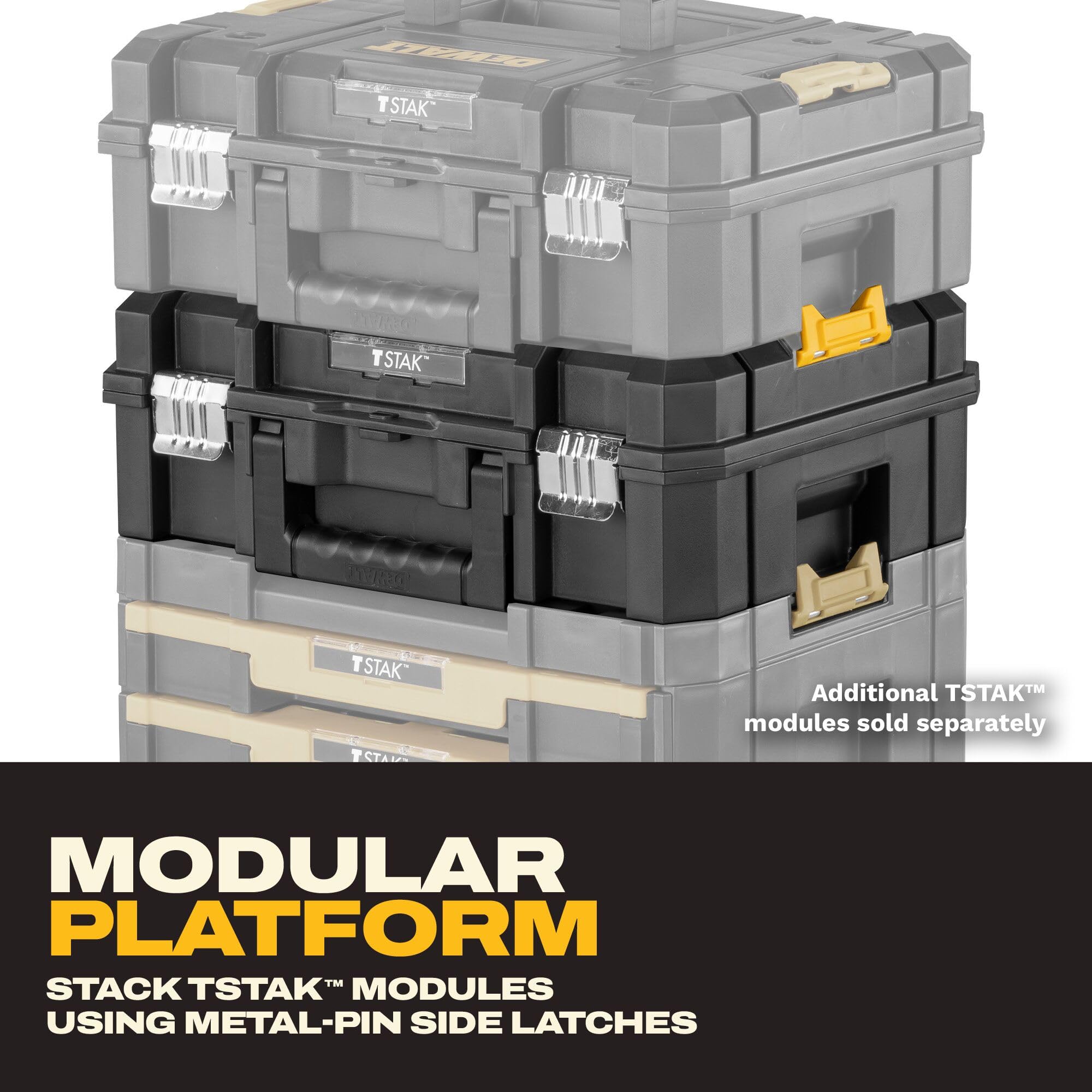 DEWALT Tool Box, TSTAK II, Flat Top (DWST17807) , Black 🍁 All In One Marketplace Canada