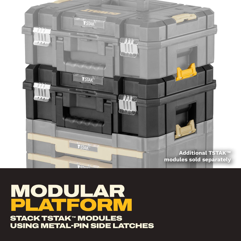 DEWALT Tool Box, TSTAK II, Flat Top (DWST17807) , Black 🍁 All In One Marketplace Canada