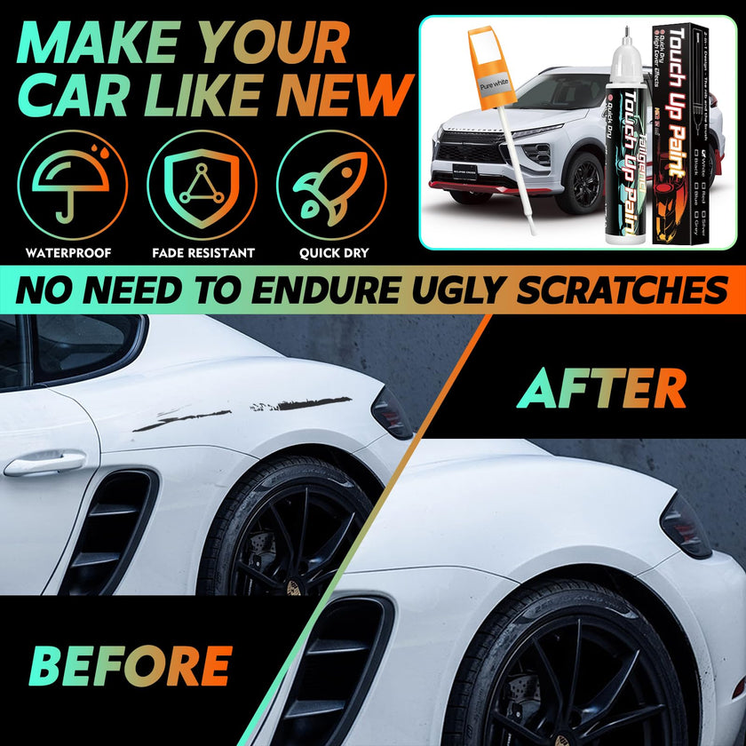 Touch Up Paint For Cars, Two-In-One Car Paint Scratch Repair, Quick And Easy, Automotive Touch Up Paint (White) 🍁 All In One Marketplace Canada