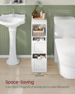 VASAGLE Bathroom Floor Cabinet, Bathroom Storage Organizer Rack Stand, Multifunctional Corner Unit, 2 Drawers, 89 cm in Height, White UBBC42WT 🍁 All In One Marketplace Canada