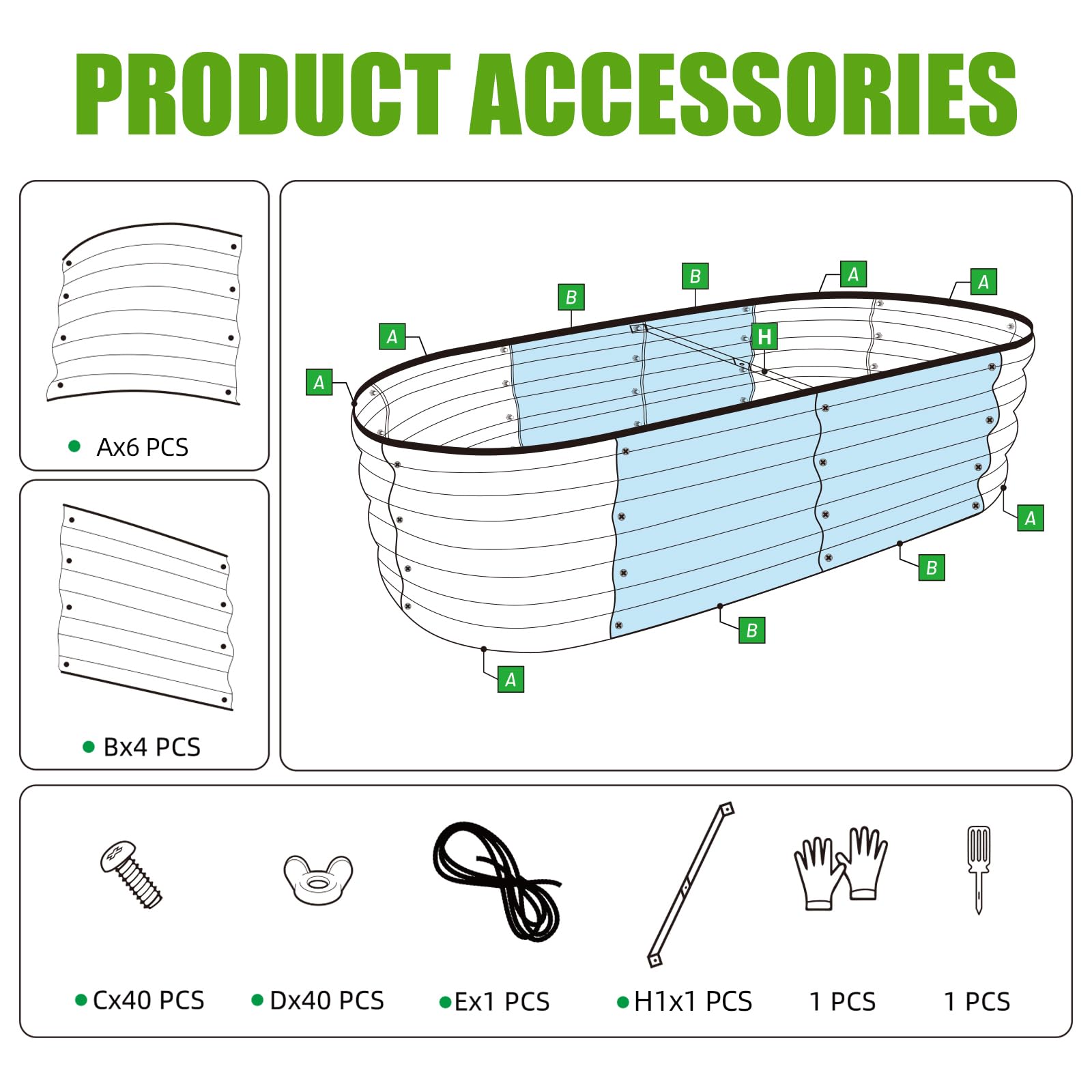 SnugNiture Galvanized Raised Garden Bed Outdoor, 2 Pcs 4x2x1ft Oval Metal Planter Box for Planting Plants Vegetables, Brown 🍁 All In One Marketplace Canada
