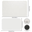 Ceecysaa 60 x 39cm Stone Bath Mat, Diatomaceous Earth Quick Dry Non Slip, White 🍁 All In One Marketplace Canada