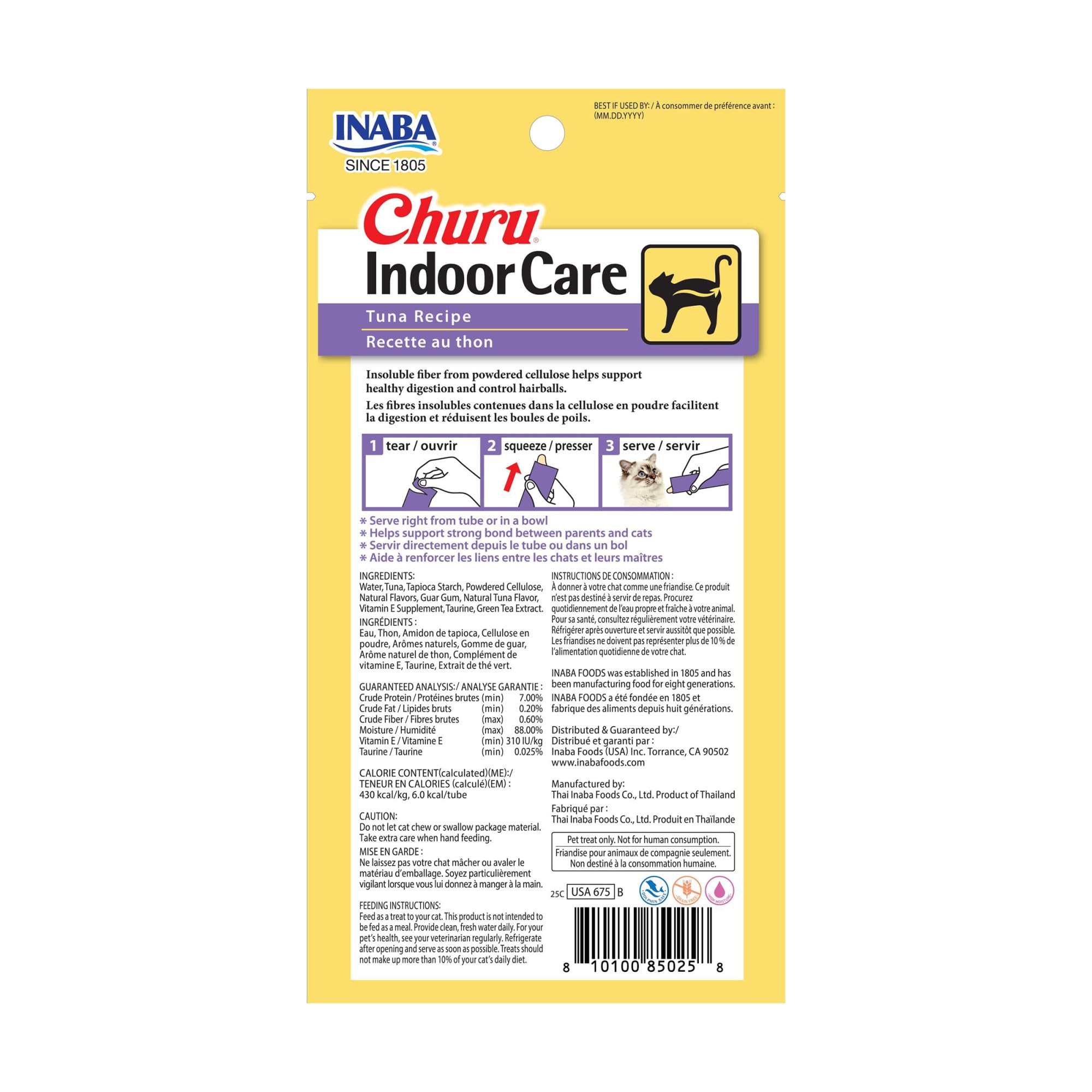 INABA Churu Indoor Care Cat Treats Lickable Tubes, Tuna, 24ct 🍁 All In One Marketplace Canada