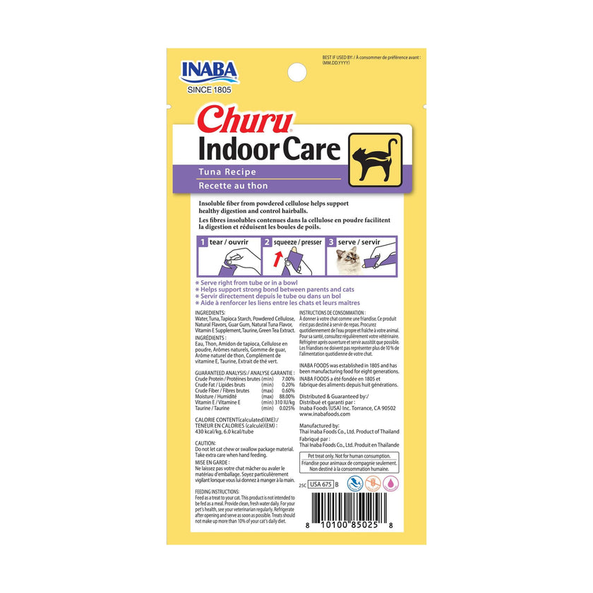 INABA Churu Indoor Care Cat Treats Lickable Tubes, Tuna, 24ct 🍁 All In One Marketplace Canada