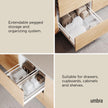 Umbra Peggy Kitchen Drawer Cupboard Organizer Tray - Adjustable Storage System For Food Containers, Cookware, Serveware, Utensils and More, White 🍁 All In One Marketplace Canada