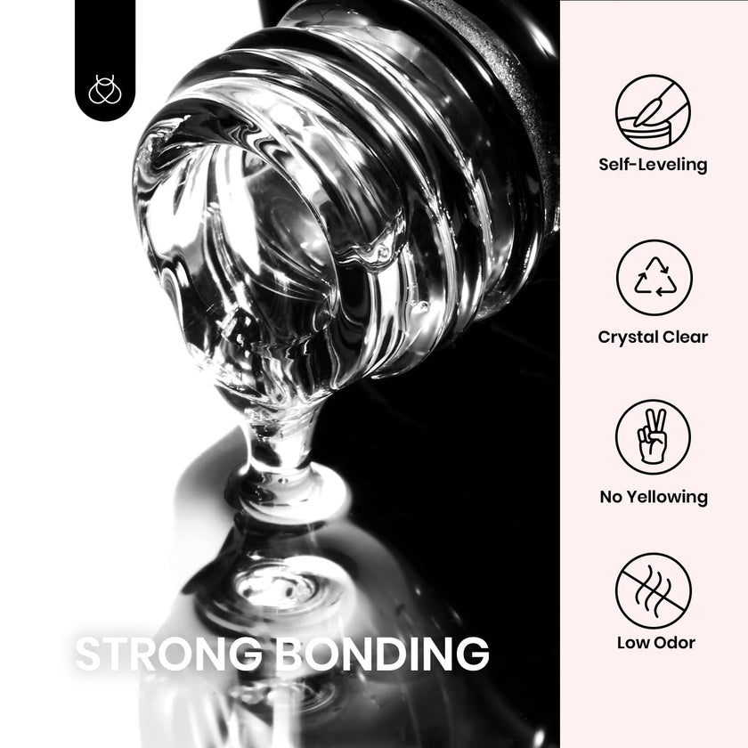 beetles Gel Polish 2Pcs 15ml Nail Glue Kit for Acrylic Nails, 5 in 1 Super Strong Brush in Nail Gel Glue for False Nails Tips and Gel Nail Polish Led Lamp Required 🍁 All In One Marketplace Canada
