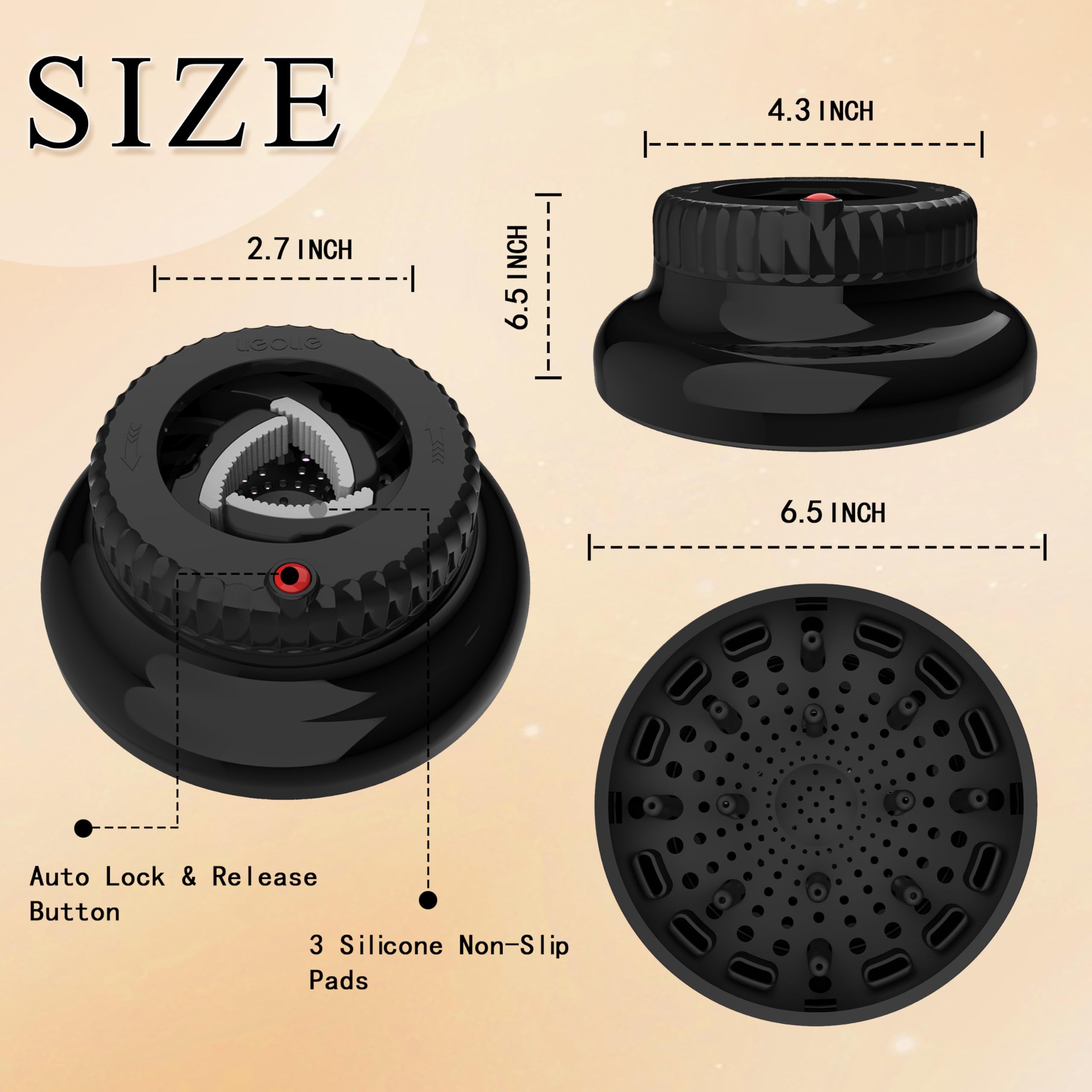 Hair Dryer Diffuser,Universal Diffuser Hair Dryer for 1.4in to 2.4in Blow Dryer,Hair Diffuser for Curly Hair and Natural Wavy Hair (Black) 🍁 All In One Marketplace Canada