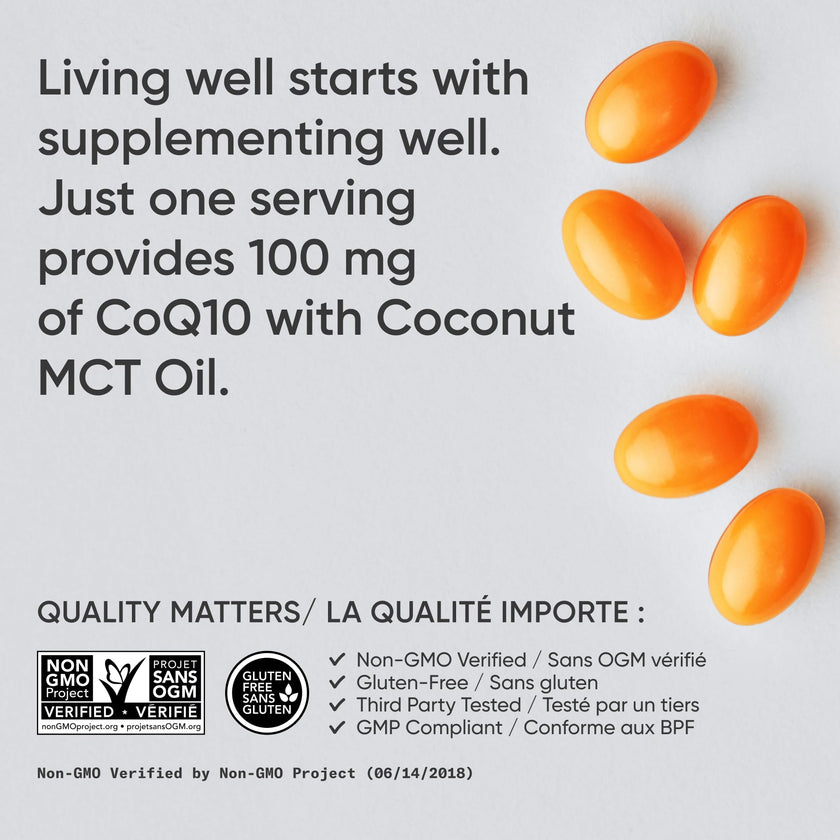 Sports Research® CoQ10 (100mg) Enhanced w/Coconut Oil & Bioperine (Black Pepper) for Better Absorption | Vegan Certified, Non-GMO Verified (120 Veggie Softgels) 🍁 All In One Marketplace Canada