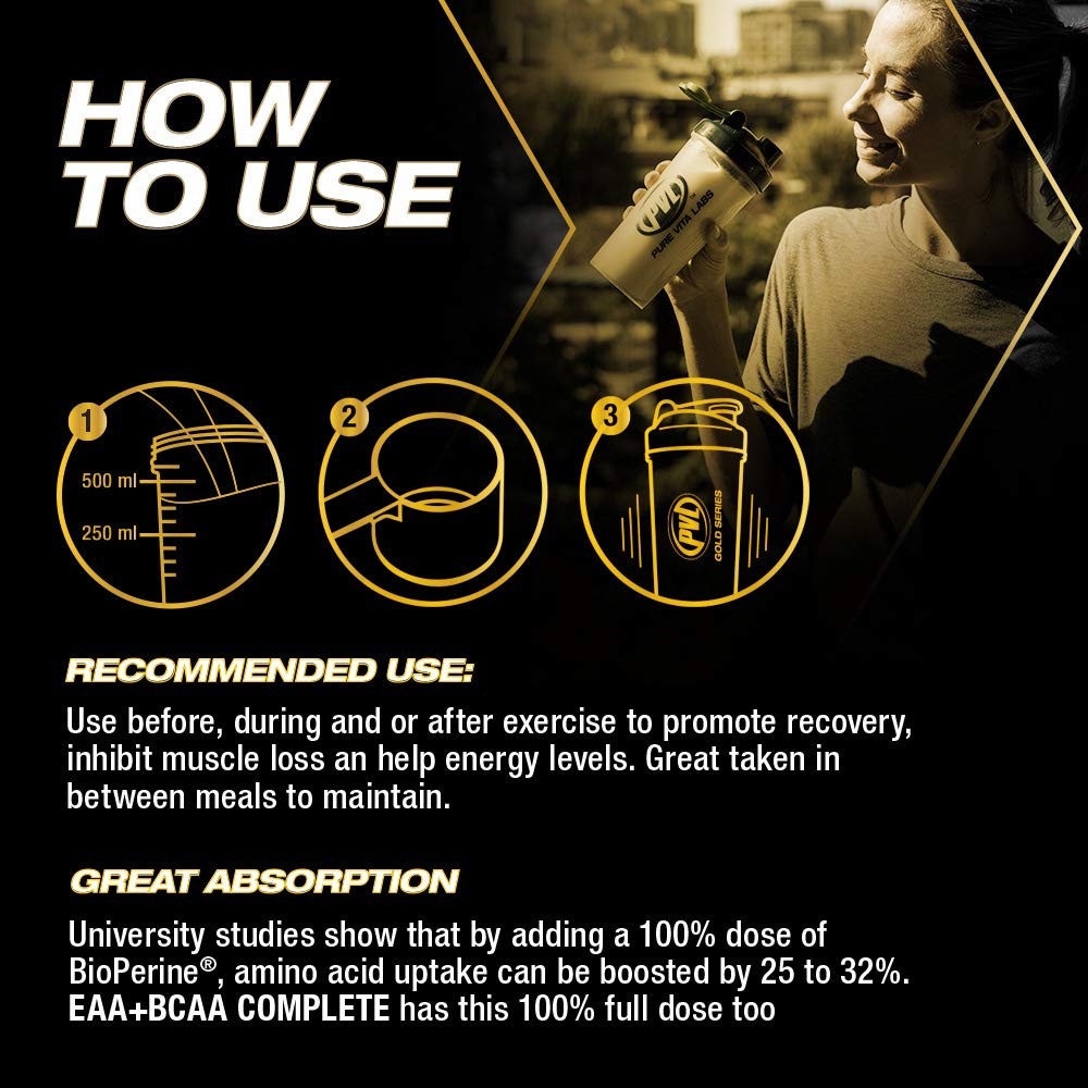 PVL EAA+BCAA COMPLETE – Essential Amino Acid Supplement with BCAAs, Electrolytes & B-Vitamins – Pre, Intra or Post Workout Powder – Keto & Vegan Friendly – Tropical Punch, 30 Servings 🍁 All In One Marketplace Canada