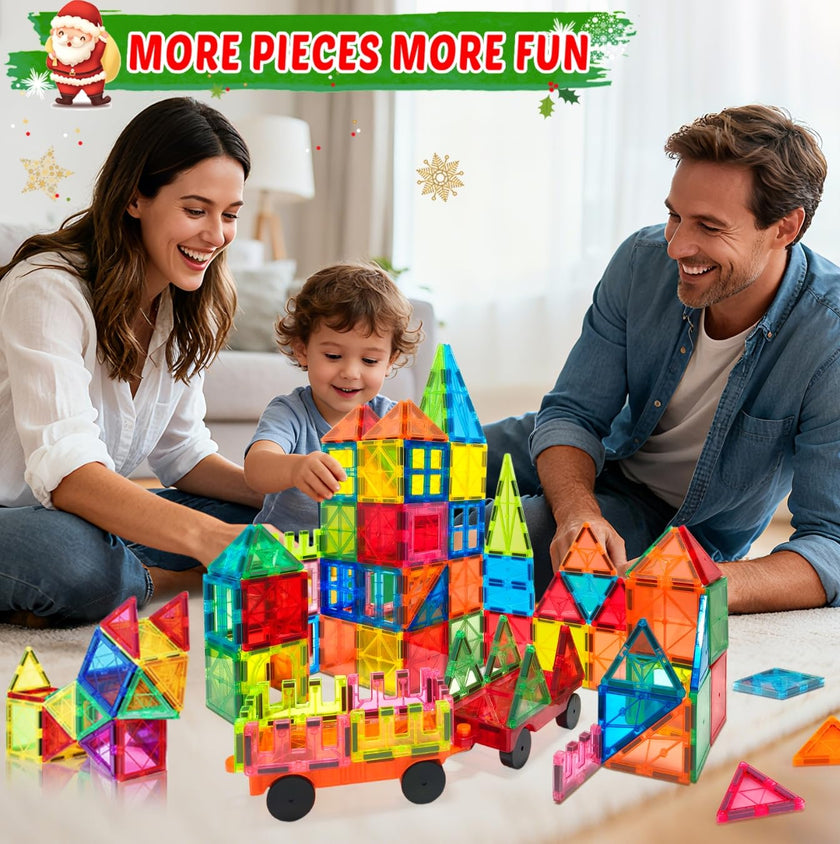 100PCS Magnetic Tiles Magnetic Blocks for Kids 3-5 6-8 8-10 Construction STEM Learning Resources Magnet Building Blocks Toddler Toys Christmas Birthday Gifts Toys for 3 4 5 6 7 8+ Year Old Boys Girls 🍁 All In One Marketplace Canada