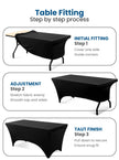 Utopia Kitchen Spandex Tablecloth 2 Pack [6FT, Black] Tight, Fitted, Washable and Wrinkle Resistant Stretch Rectangular Patio Table Cover for Event, Wedding, Banquet & Parties [72Lx30Wx30H] Inch 🍁 All In One Marketplace Canada