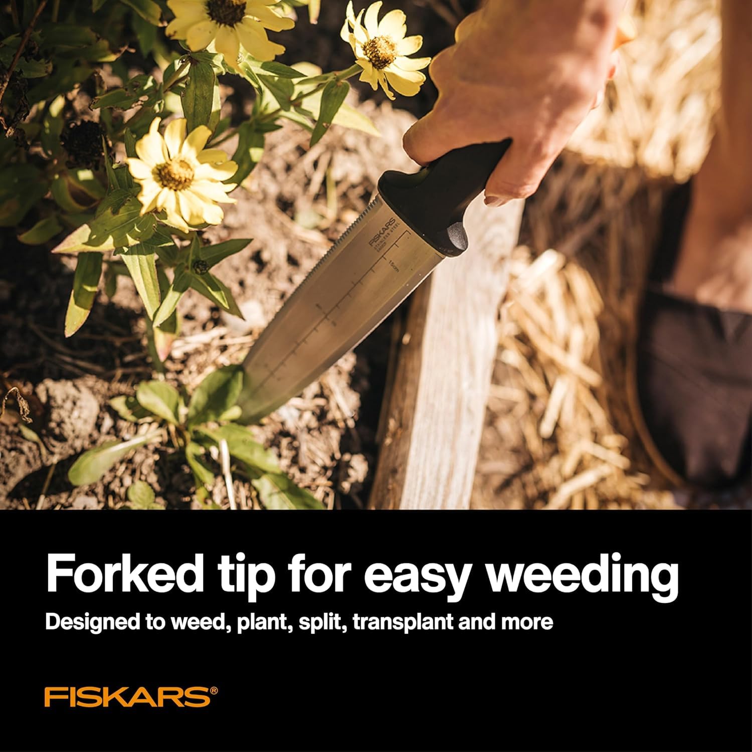 Fiskars Hori Hori Garden Knife, Precision-Ground Serrated Blade, Forked Tip Weeding & Planting Tool,Stainless Steel Adjustable 🍁 All In One Marketplace Canada