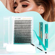 GEMERRY Cluster Lashes Lash Clusters Lash Extension Kit Black Brown Eyelashes 3D-200D 8-20mm (1 count (Pack of 1), Beginner Set-80D) 🍁 All In One Marketplace Canada