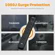 2 Pack Power Bar Surge Protector - 5 Widely Spaced Outlets 3 USB Charging Ports(2 USB C), 1875W/15A with 6Ft Braided Extension Cord, Flat Plug, Overload Surge Protection, Wall Mount for Home Office 🍁 All In One Marketplace Canada